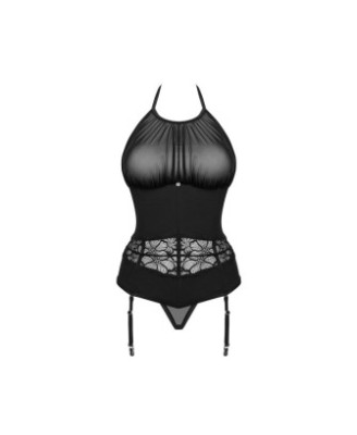 Serafia guêpière et string - Noir